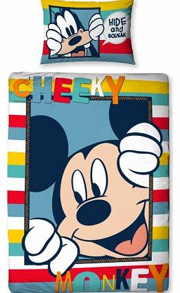135 x 200 cm Disney Mickey Mouse Play Single Panel Duvet Set, Multi-Color