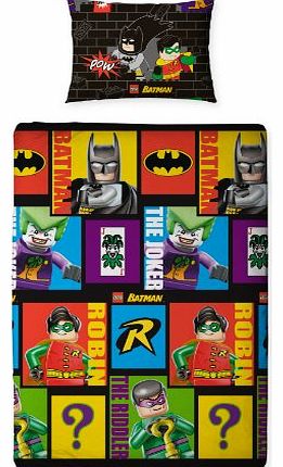 Character World 135 x 200 cm Lego Batman Cards Single Rotary Duvet Set