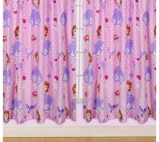 Character World 54-inch Disney Sofia The First Amulet Curtains, Multi-Color