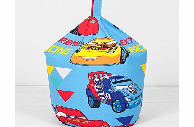 Character World Disney Cars Champ Blue Red Yellow Childrens Kids Beanbag Bean Bag With Filling