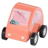 Characters 4 Kids Peppa Pig Wooden Pullback Red Toy Car - Pull Back and Go!