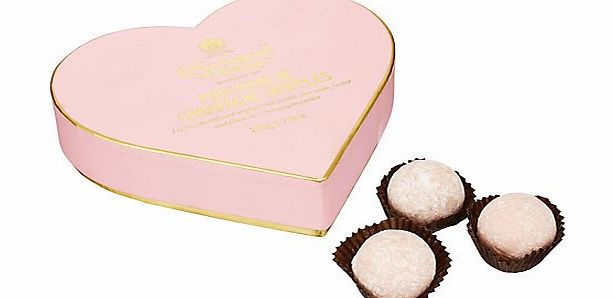 Charbonnel et Walker Valentine Heart Pink Marc De Champagne Milk Chocolate Truffles 200g