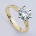 18-carat gold moissanite ring