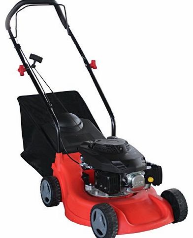 Charles Jacobs 16`` Lawn Mower 2.7HP 99cc Petrol Engine Push Lawnmower in Red