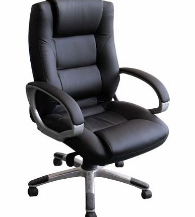 Luxury Executive Back Support Office Business Chair in Black +Tilt Lock Mechanism