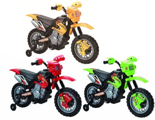 Charles Jacobs Ride on Kids Motocross Electric Scrambler Motorbike 6V Battery Operated Toy Bike Car inRed