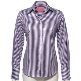 Charles Tyrwhitt Purple Stripe Non-Iron Classic Shirt