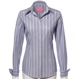 Charles Tyrwhitt Satin Multi Stripe Tailored Business Shirt