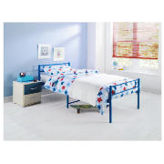 Single Bed, Blue & Simmons Mattress