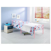 Single Bed, Pink & Standard Mattress