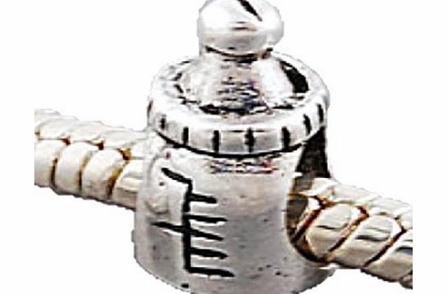 Charm Buddy Silver Plated New Baby Child Bottle Charm Bead Fits Pandora Troll Silver Charm Bracelets Chains