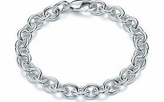 Sterling Silver Chain Bracelets for Men Women Fashion Jewelry Accessories
