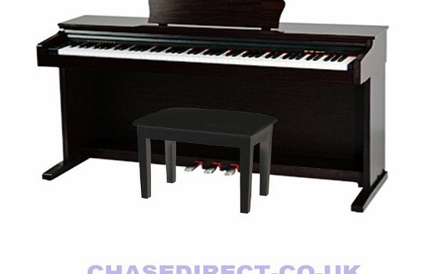 Chase CDP-245BK Digital Piano Colour Black - FREE PIANO STOOL WITH STORAGE COMPARTMENT