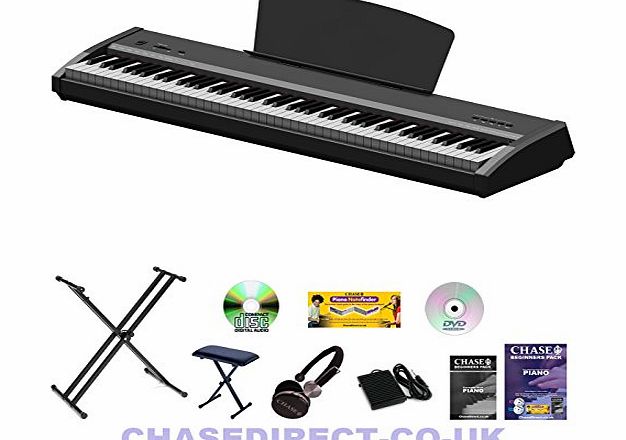 Chase P-40 Digital Piano In Black 88 Fully Weighted Hammer Action Keys Double XX Stand Set