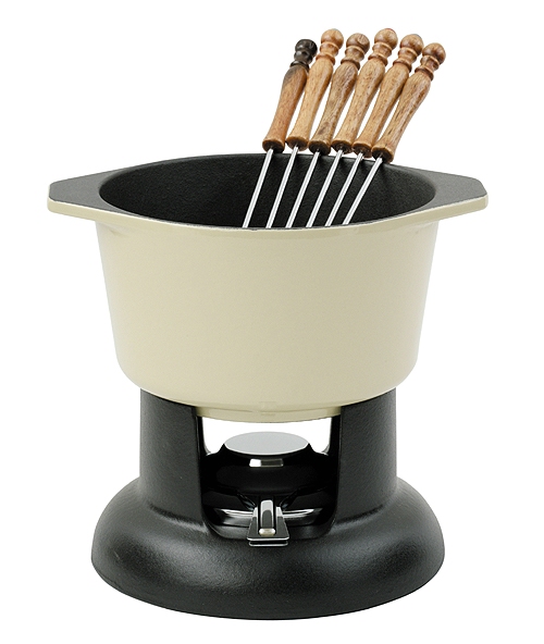 Chasseur Fondue Set With Forks Cream