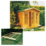 7x7 wooden summerhouse with base