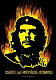 Che Guevara Flaming Textile Poster
