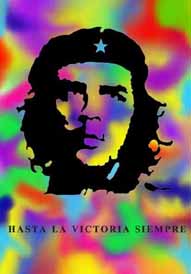 Che Guevara Tie Dye Textile Poster