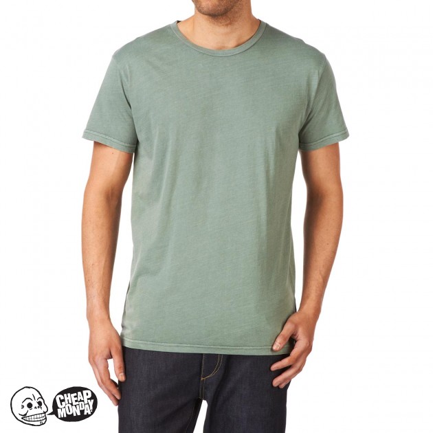 Mens Cheap Monday Tor Solid T-Shirt - Green