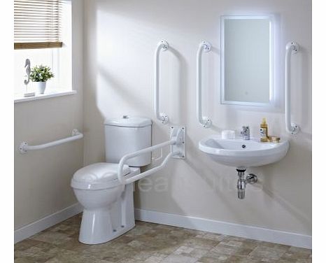 White Disabled Bathroom Pack Toilet