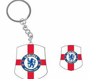 Chelsea Accessories  Chelsea FC Keyring And Badge Special Set