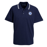 Chelsea Essential Tipped Polo Top - Navy.