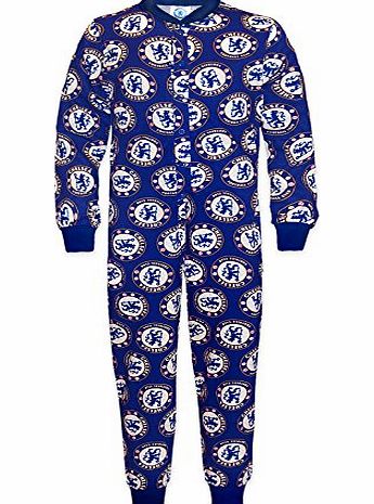 Chelsea F.C. Chelsea FC Official Football Gift Boys Kids Pyjama Onesie Blue 9-10 Years