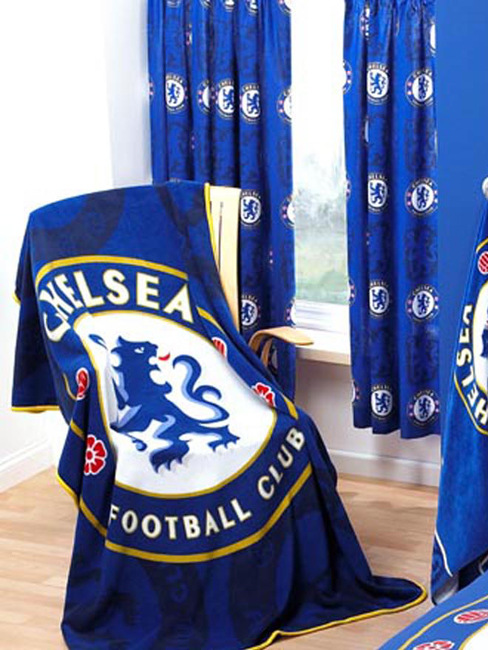Chelsea FC Curtains Tonal Design 72