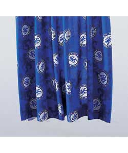 FC Pair of 66 x 54in Unlined Curtains - Blue