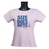 Chelsea Ladies Size Matters T-Shirt - Pink.