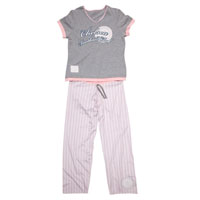 Pyjamas - Pink/Grey - Womens.