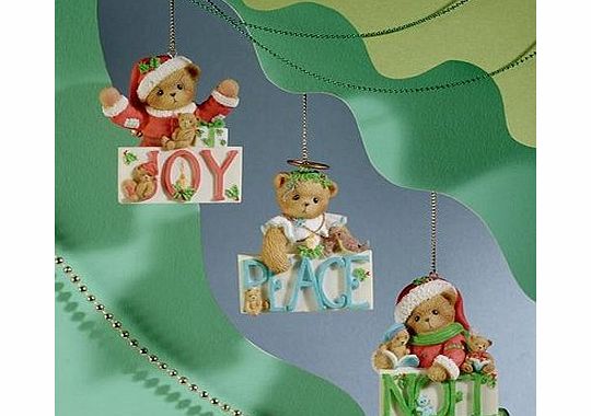 Cherished Teddies - Joy, Peace amp; Noel Hanging Ornaments