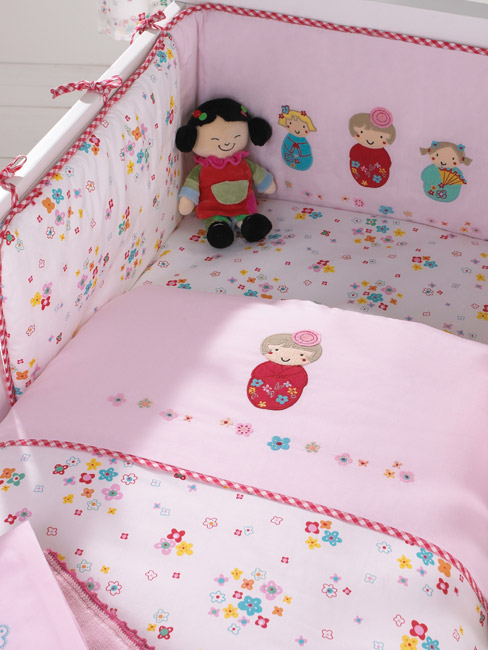 Cherry Blossom Cot/Cot Bed Quilt Cover Nursery