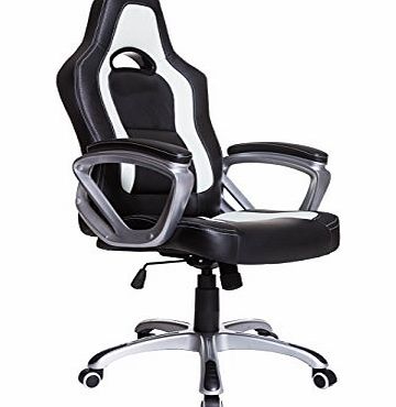 Cherry Tree Furniture Brand New Designed Racing Sport Gaming Swivel Office chair Black White Color
