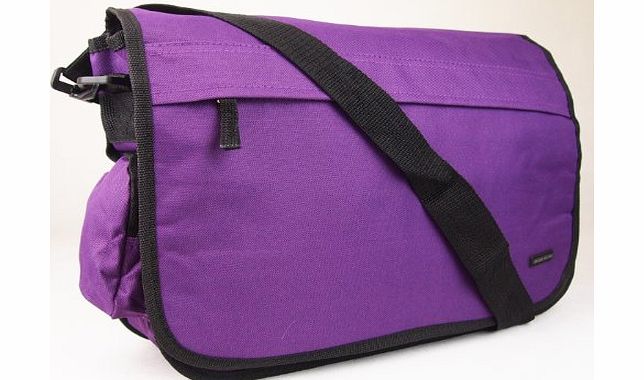 Chervi Lane Mens Womens Girls Boys School College Work Travel Shoulder Messenger Bag (Black/Blue/Olive/Pink/Red) (Purple)