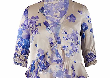 Chesca Boarder Print Silk Blouse, Lilac