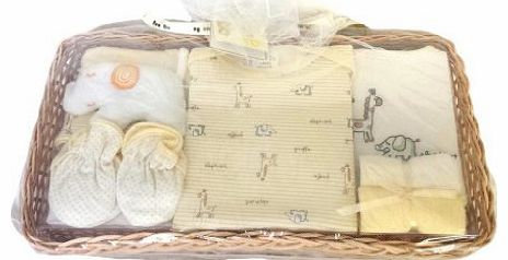 Bee Bo Baby Tray Basket Gift Set 0-3 Months - Lemon