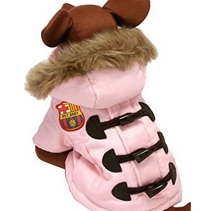 CHI Pet Clothing Dog girl dust coat Jackets warm suit Outerwears hoodies (Pink, M)