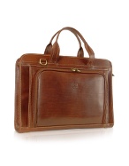 Handmade Brown Genuine Italian Leather Briefcase