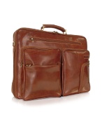 Handmade Brown Genuine Leather Laptop Briefcase