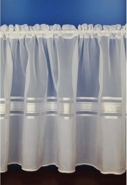 Chicago White Modern Voile Cafe Net Curtains