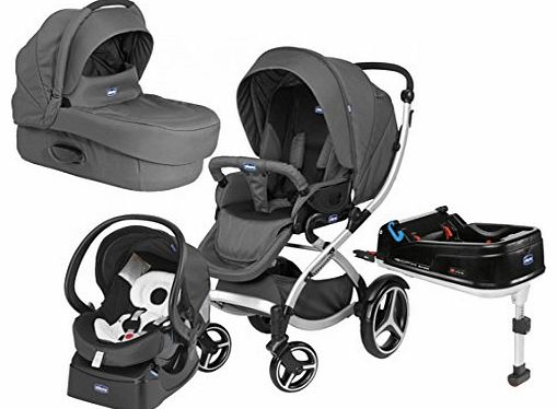 Chicco Artic Travel System Car Seat & Carry Cot Bundle - Anthracite Grey