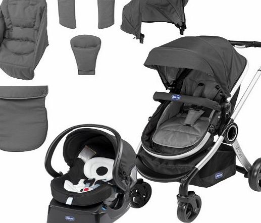 Chicco Urban Pushchair Travel System Bundle in Anthracite