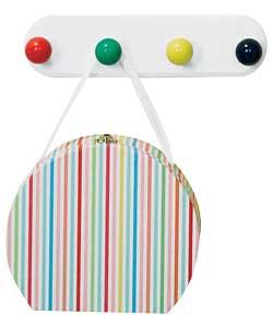 childrens 4 Hook Primary Colours Board