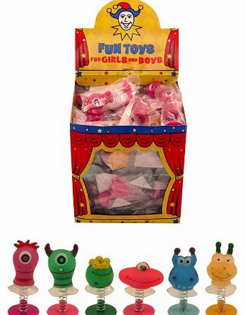 Childrens Party Accessories 6 Assorted Jump Pop Up Monster Toys / Childrens Kids Party Bag Fillers Boys