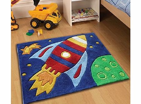 Childrens Rugs Childrens Play Rocket Rugs 70 x 100cm Perfect for any little boys room cheap and affordable high quality Rugs