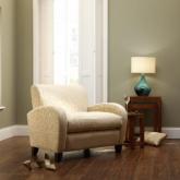 chill Chair - Linwood Bohemia Velvet Mouse - White leg stain