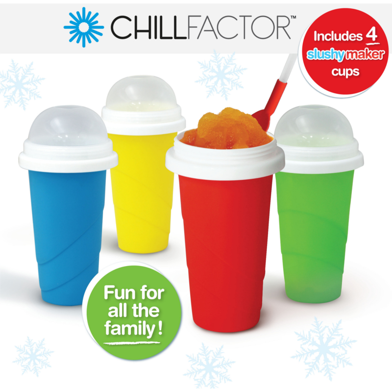 Chill Factor Squeeze Cup Slushy Maker (4 Pack)