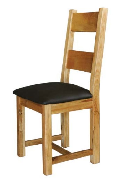 Grand Oak Dining Chair with Leather