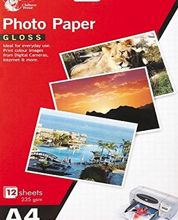 Chiltern Wove 24 Sheets Gloss Photo paper A4/ 2 Packs Of 12